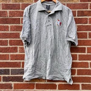Vintage 1996 Warner Bros Studio Store Foghorn Leghorn Gray Polo Shirt Size Large